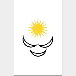 sun smile face Posters and Art